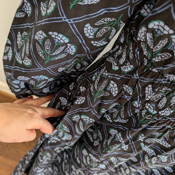 NEW Women's J.Crew Poplin Dress Floral Block Print 14 - Picture 3 of 7